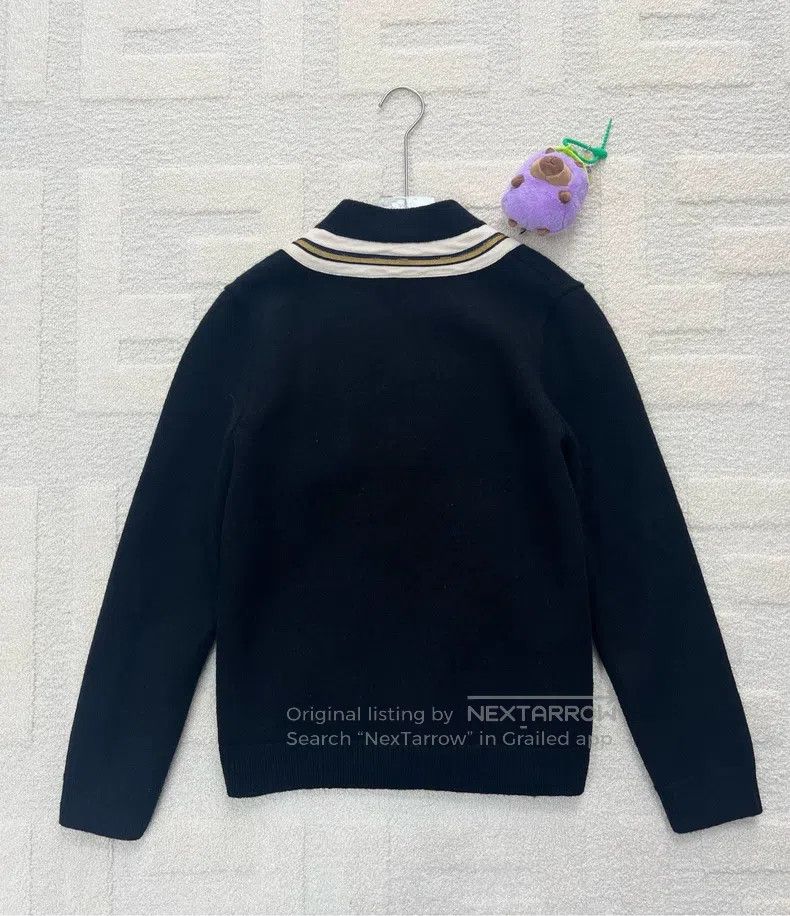 Gucci Gucci Black college style big bee knitted cardigan coat Size XS / US 0-2 / IT 36-38 - 2 Thumbnail