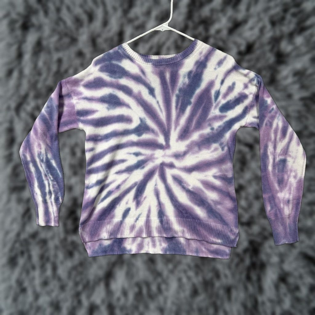 Vintage VINTAGE Design History Sweater Women M Purple Tie Dye Crewneck Knit Pullover Hippie Size M / US 6-8 / IT 42-44 - 1 Thumbnail