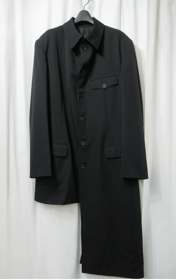 Yohji Yamamoto Yohji Yamamoto Pour Homme Asymmetric Stand Collar Jacket Size US L / EU 52-54 / 3 - 1 Thumbnail