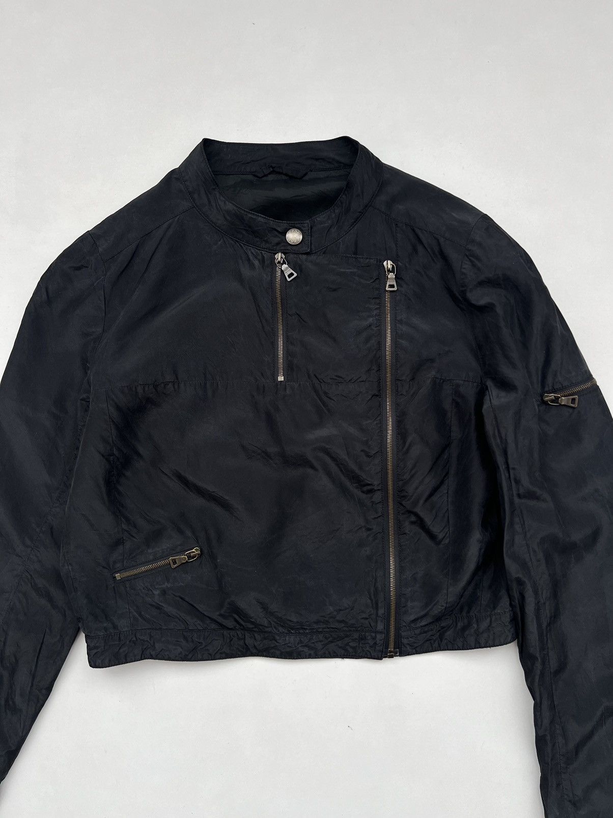 Prada S/S2008 Prada Sport Line Silk Blend Cropped Biker Jacket Size S / US 4 / IT 40 - 6 Thumbnail