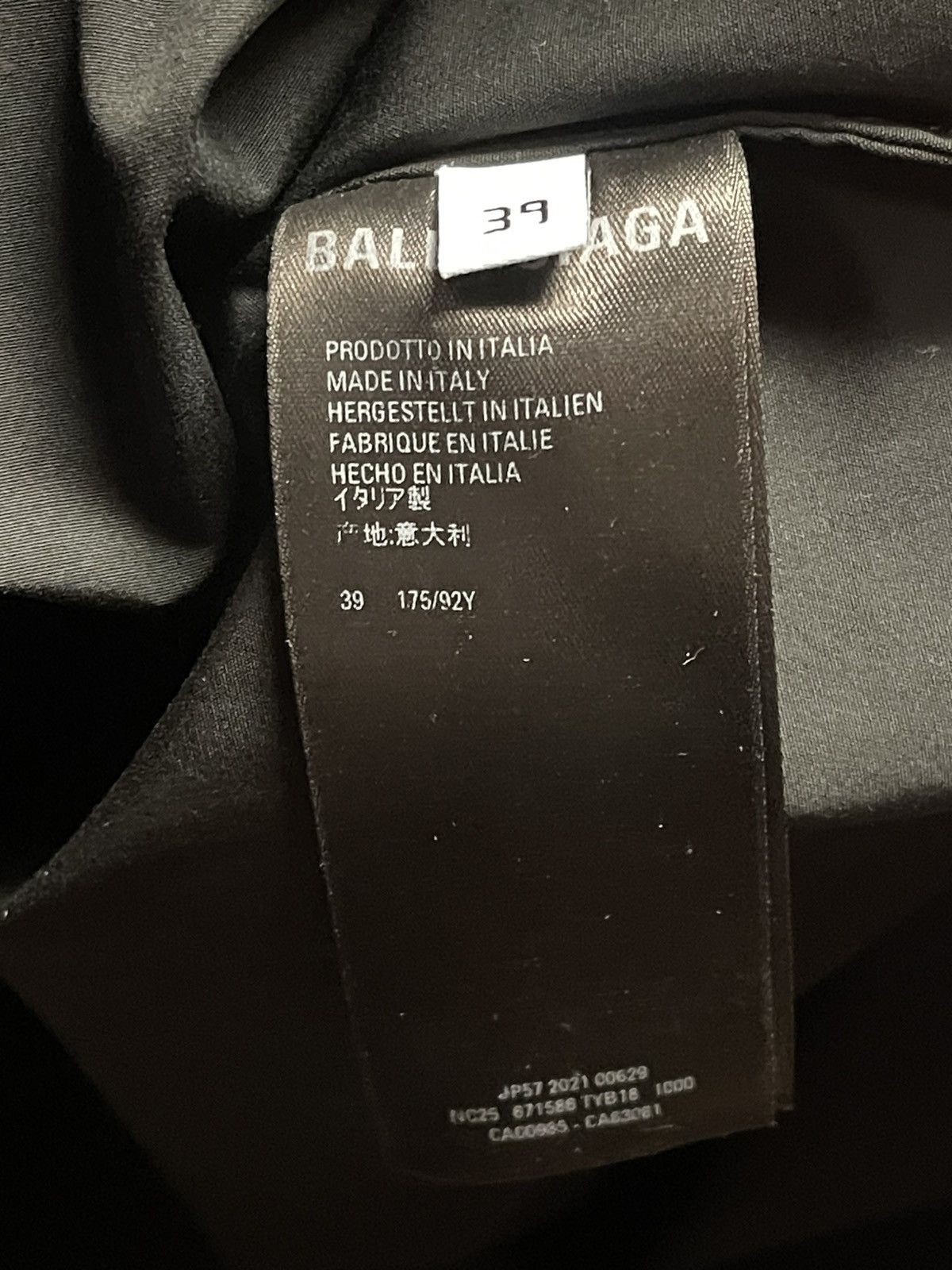 Balenciaga Size M/39EU - Balenciaga Men’s Dress Shirt Black Logo Collar Size US M / EU 48-50 / 2 - 8 Thumbnail