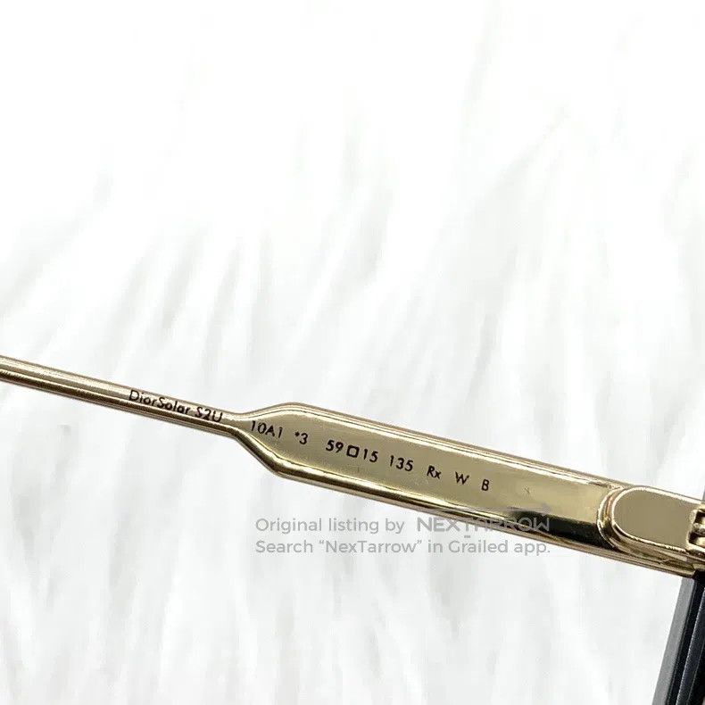 Dior Dior Black alloy logo letter square frame sunglasses sungl Size ONE SIZE - 9 Thumbnail