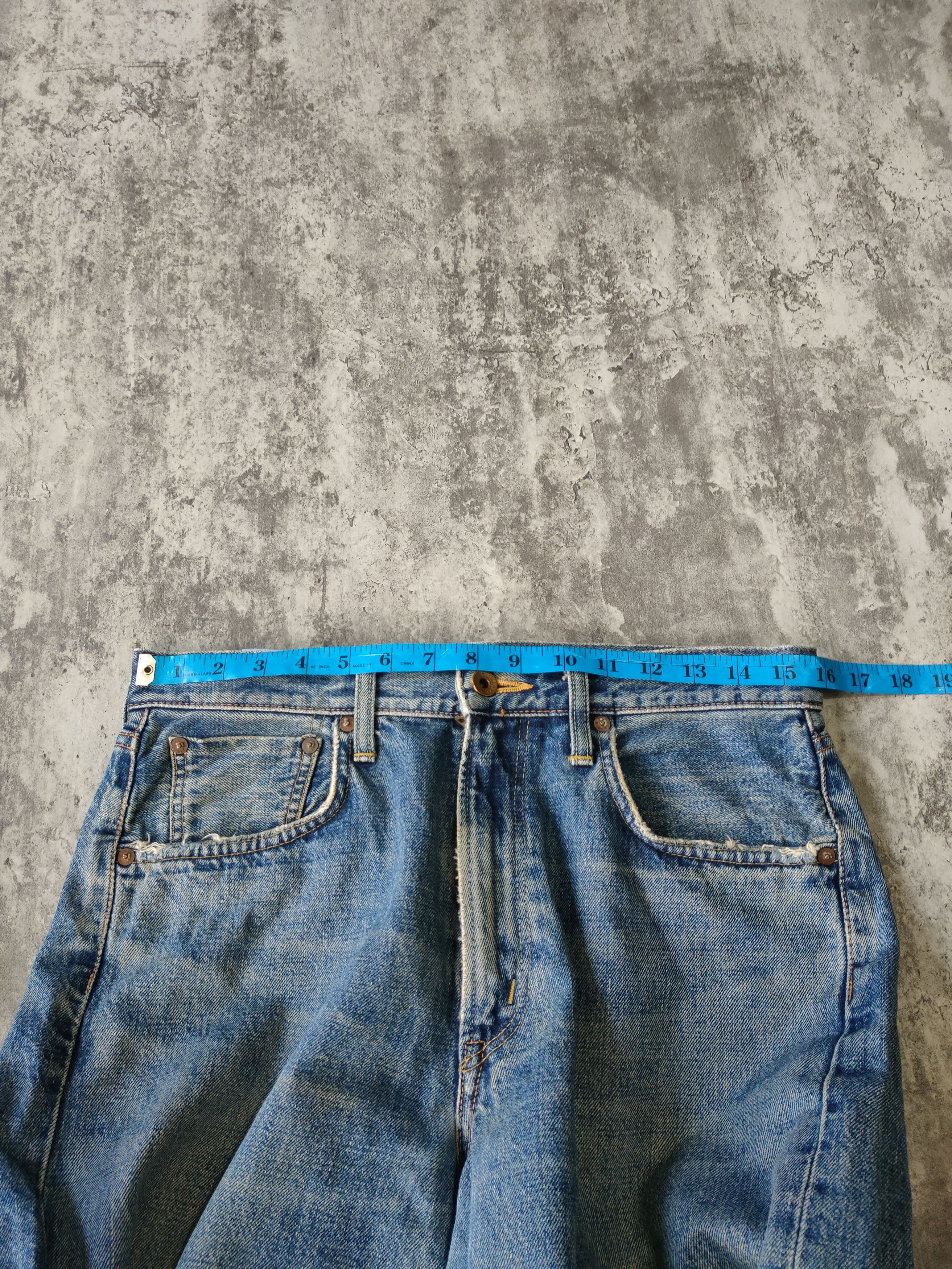 Edwin × Japanese Brand Edwin 505 Japan Selvedge Distressed Jeans Size US 31 - 19 Thumbnail