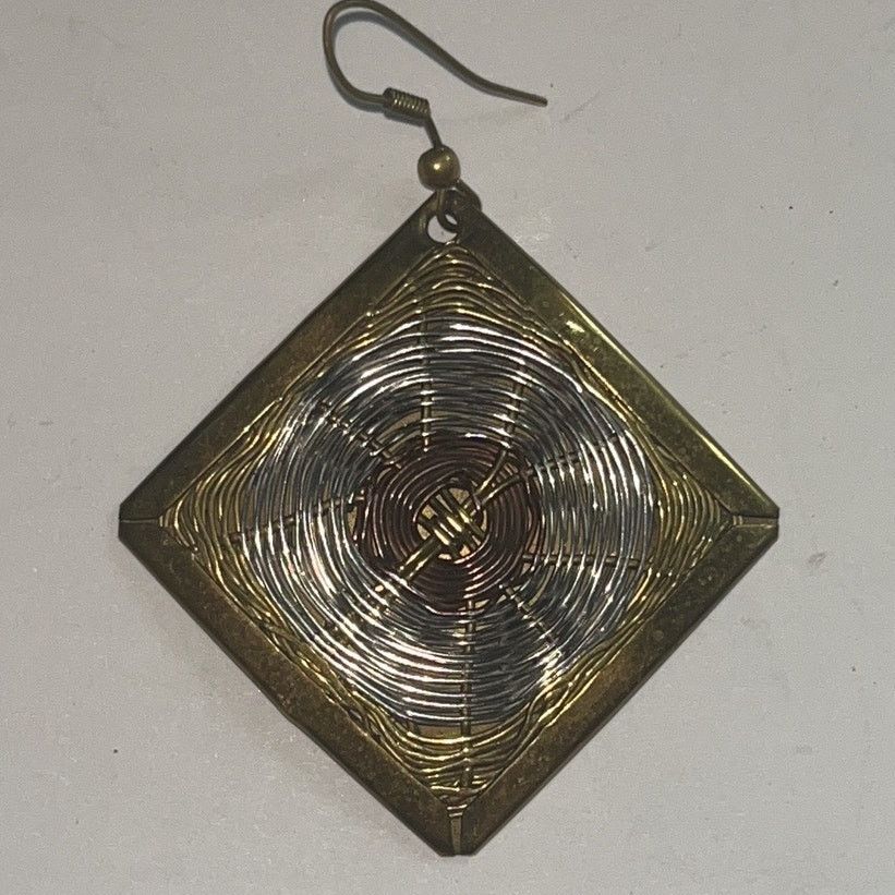 Other Copper And Silver Wire Wrapped Handmade Dangle Earrings Size ONE SIZE - 3 Thumbnail