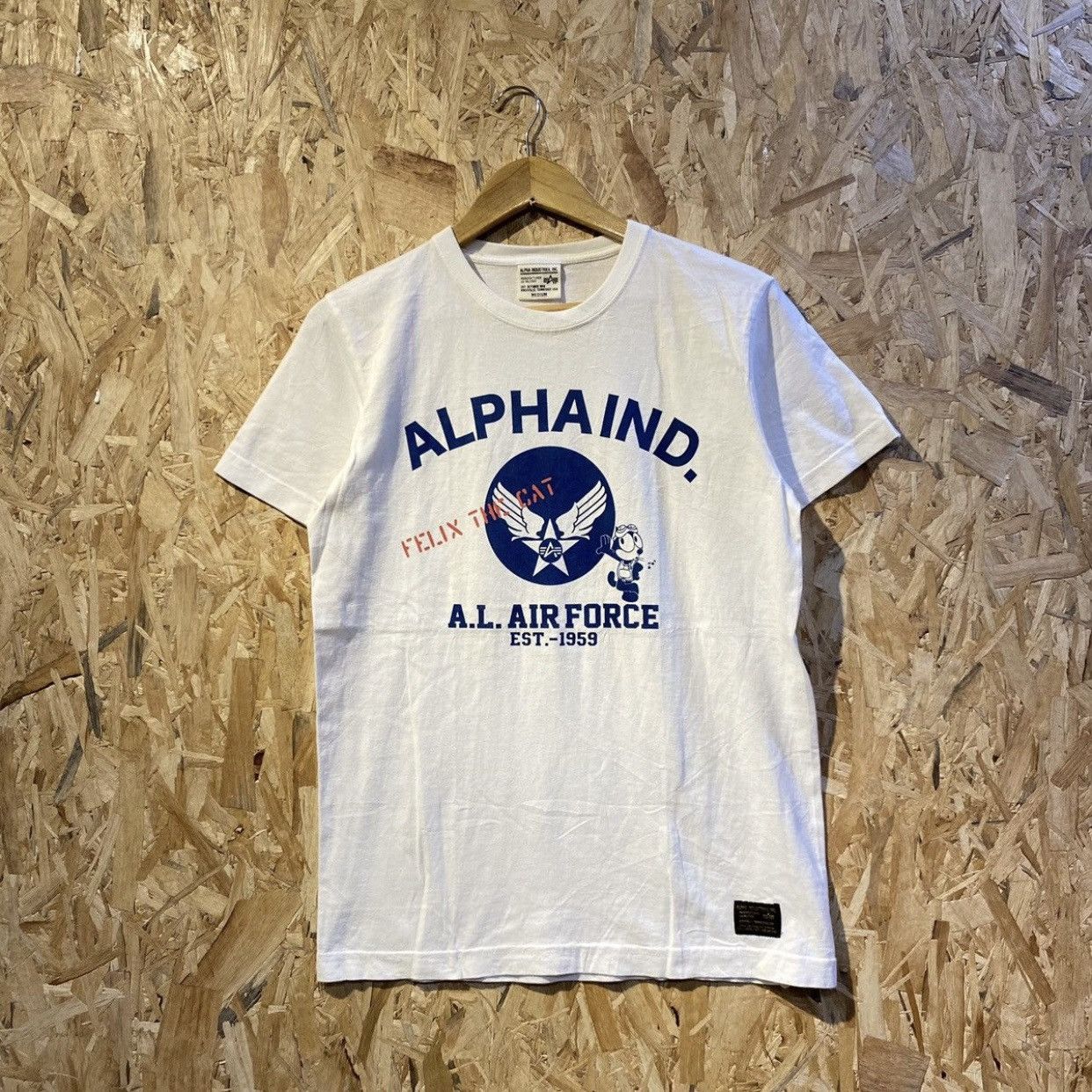 Alpha Industries × Vintage Vintage Alpha Industries X Felix The Cat Cartoon y2k Tee Size US M / EU 48-50 / 2 - 1 Thumbnail