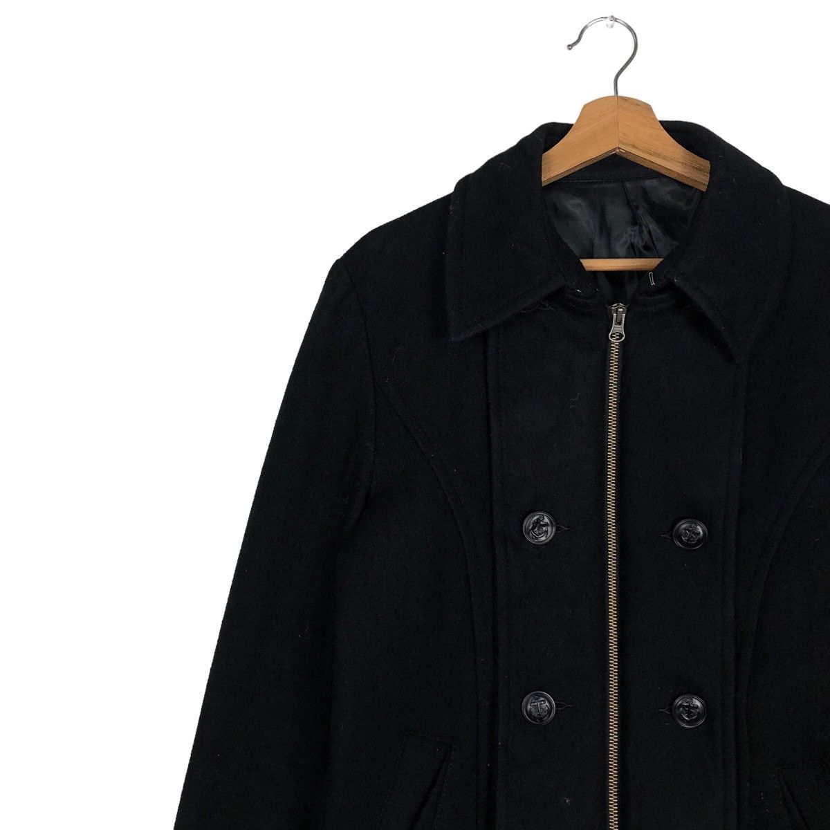 Hysteric Glamour 🔥Vintage Biker Jacket Double Collar Wool PPFM Japan Made Size US L / EU 52-54 / 3 - 7 Thumbnail
