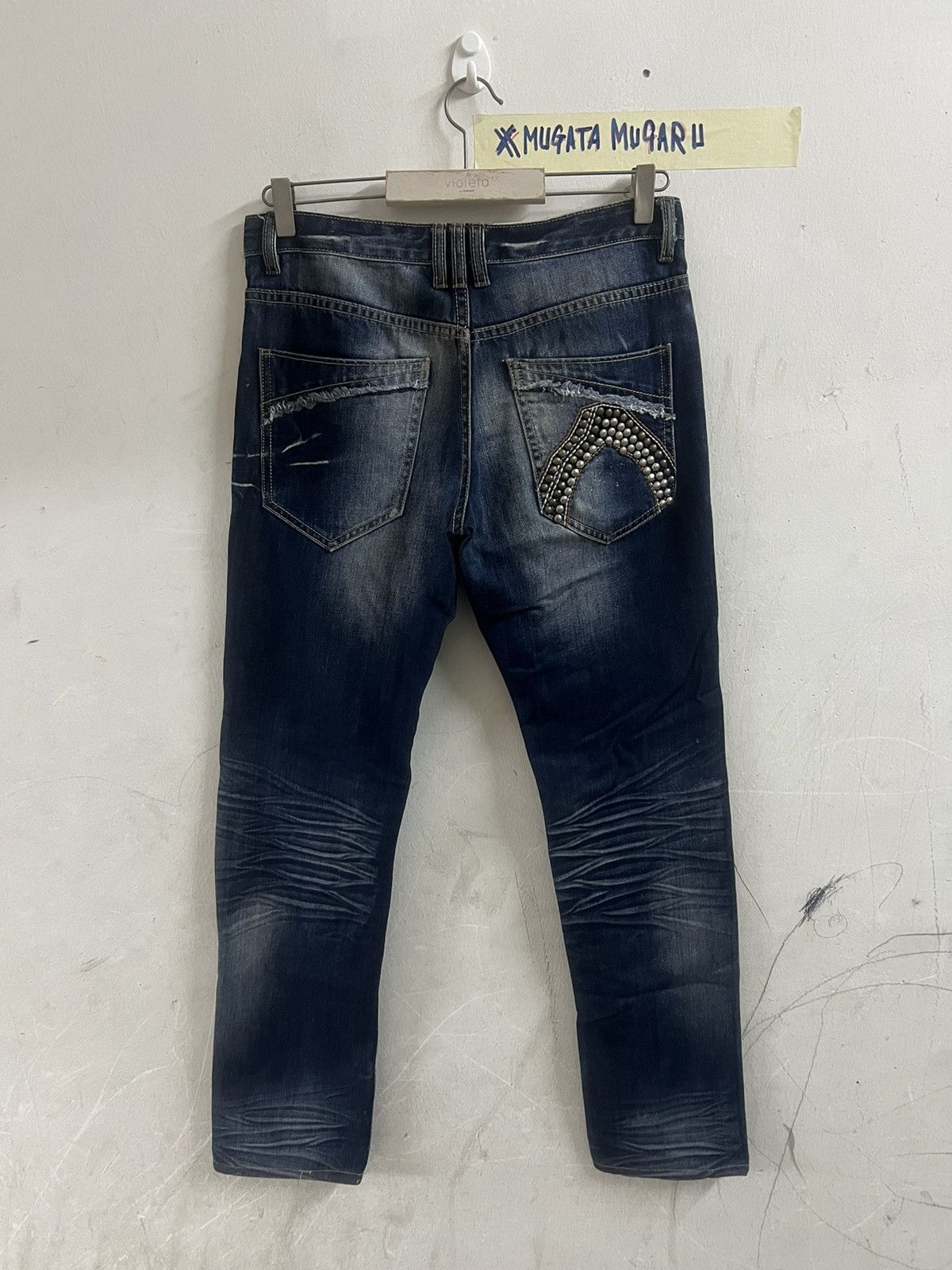 If Six Was Nine × Japanese Brand × Vintage SICK‼️SEMANTICS DESIGN DISTRESSED DENIM PANT Size US 30 / EU 46 - 10 Thumbnail