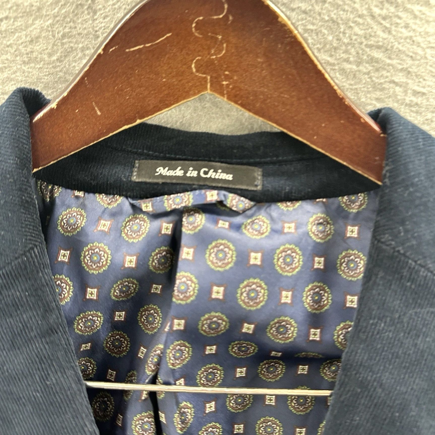 Ralph Lauren Lauren Ralph Lauren Blazer Jacket Mens 43R Navy Corduroy Elbow Patch Preppy Polo Shirt Size US XL / EU 56 / 4 - 7 Thumbnail