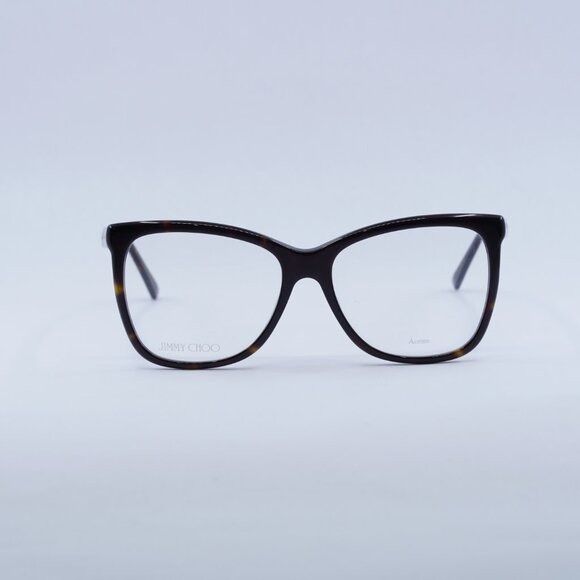 Jimmy Choo Jimmy Choo JC362 0086 00 Eyeglasses Havana 55mm Frame Size ONE SIZE - 3 Thumbnail