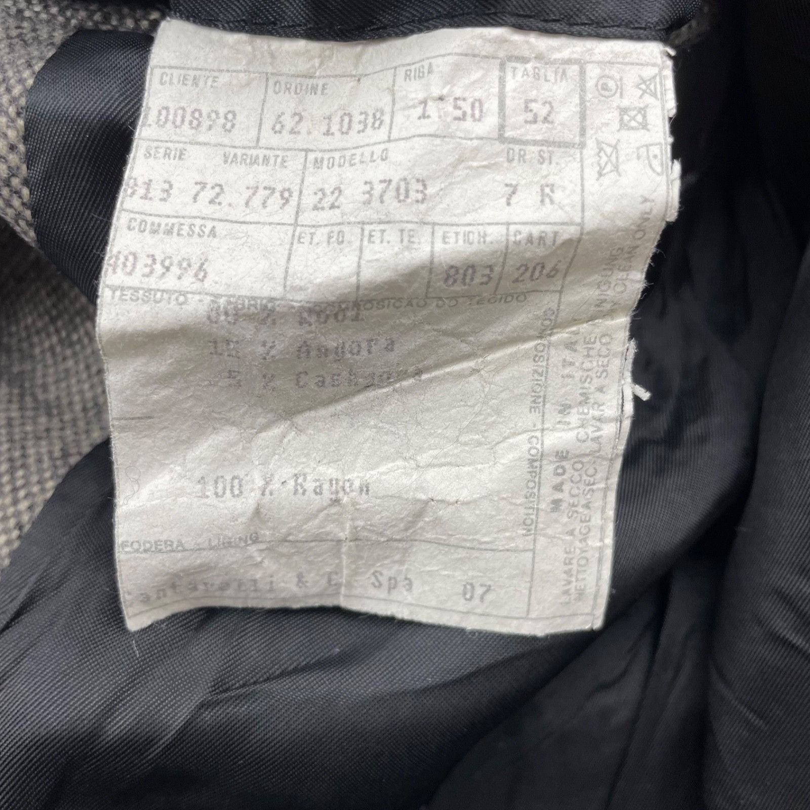 Cantarelli Cantarelli Men's Wool/Cashmere 3/2 Roll Blazer Gray • Italy Size 42R - 7 Thumbnail