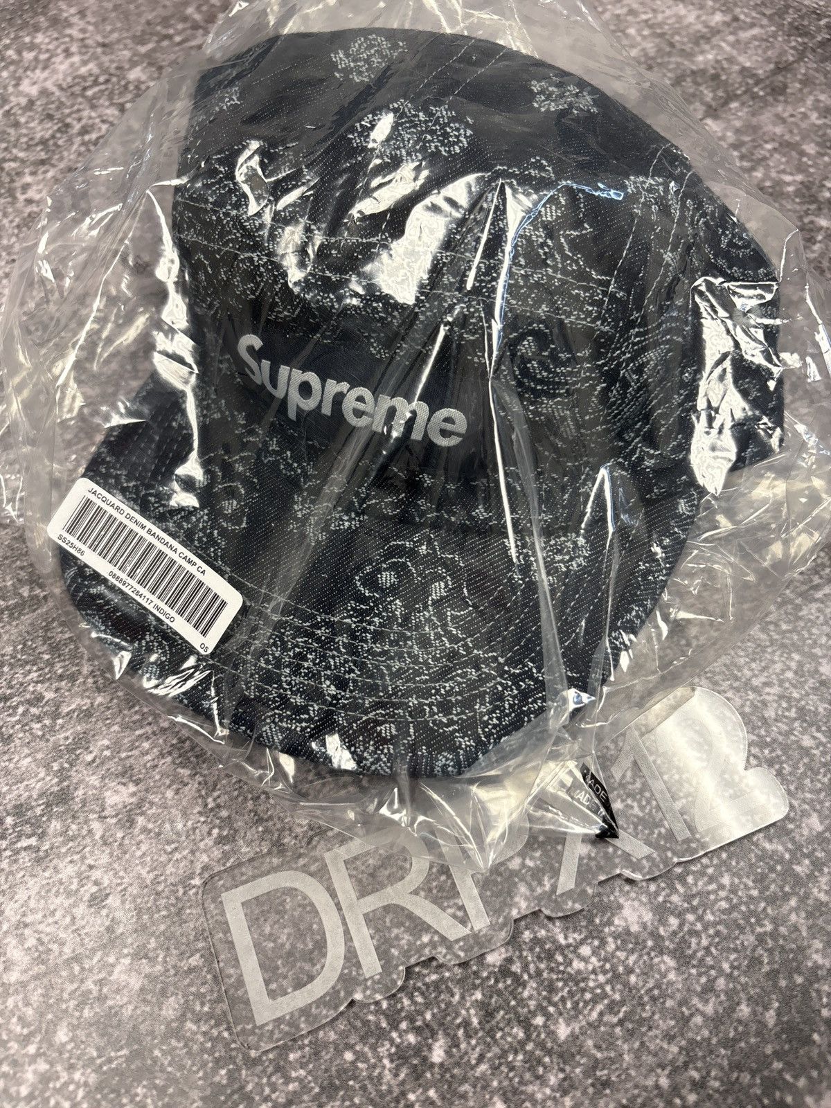 Supreme Supreme Jacquard Denim Bandana ‘Indigo’ Camp Cap Size ONE SIZE - 1 Thumbnail