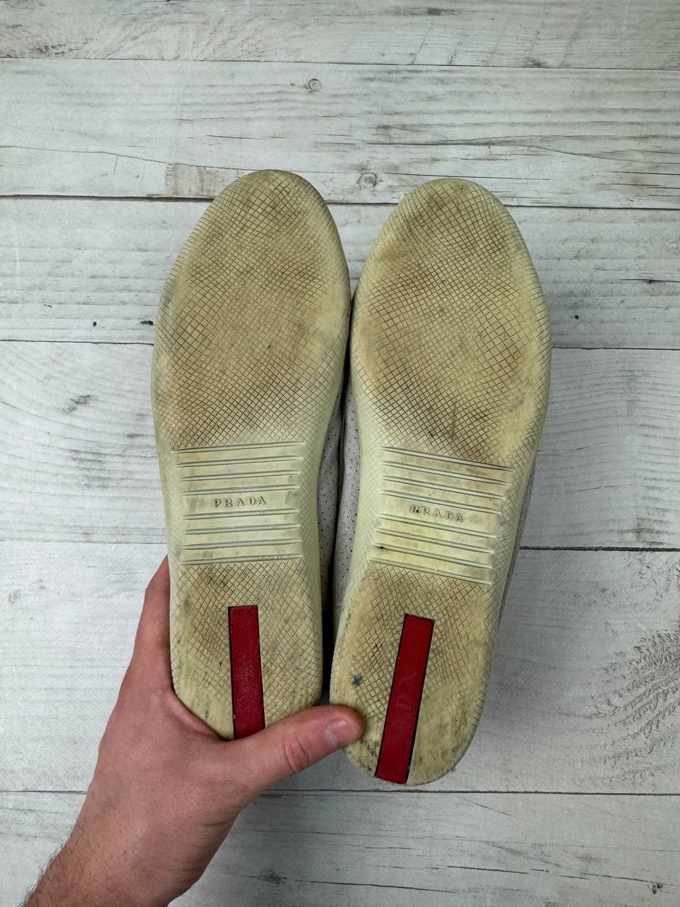 Prada Prada Low Top Leather Sneakers Logo Luxury Size US 9 / EU 42 - 10 Thumbnail
