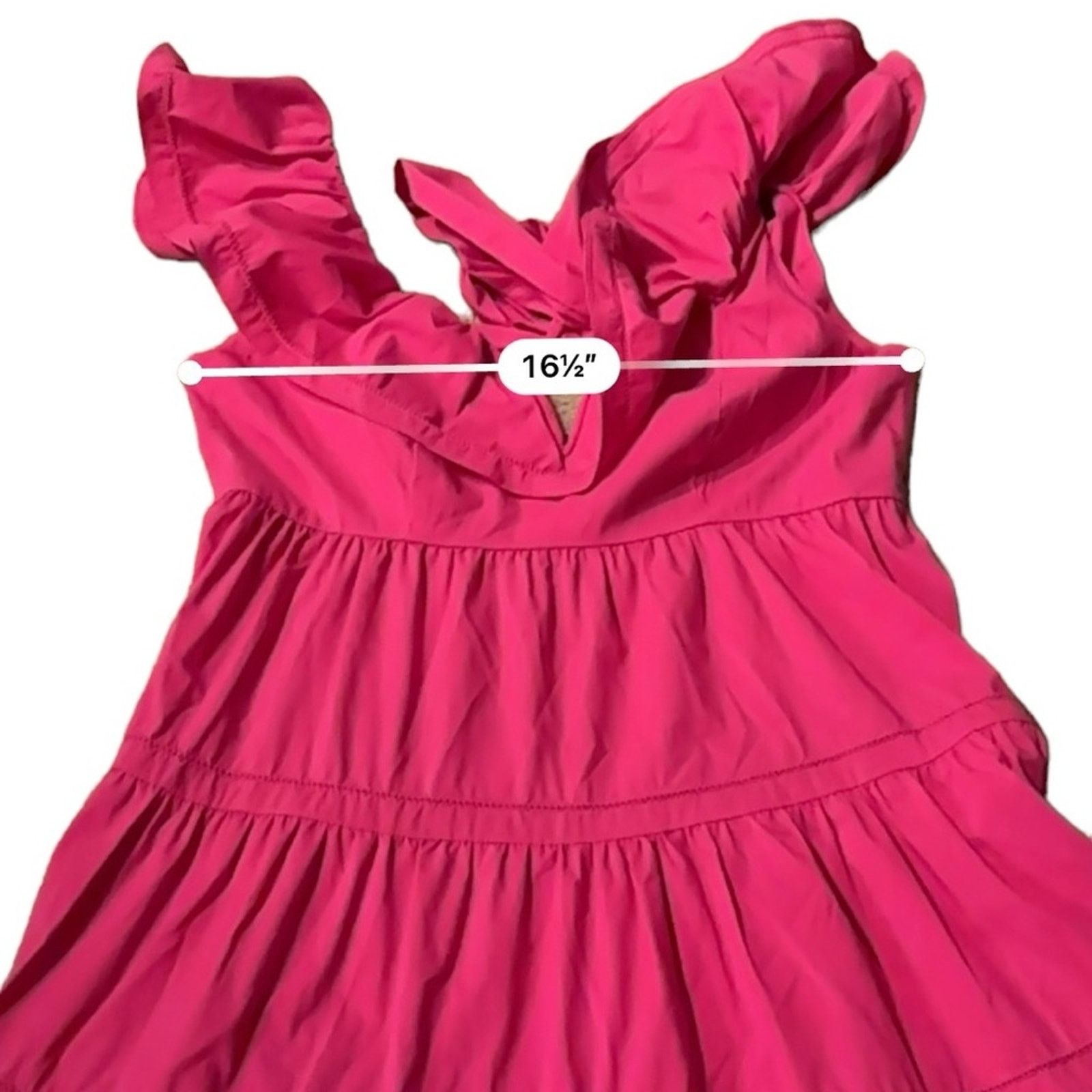 Saylor Saylor Karalyn Hot Pink Tiered Ruffle Sleeveless Mini Dress Size S / US 4 / IT 40 - 9 Thumbnail