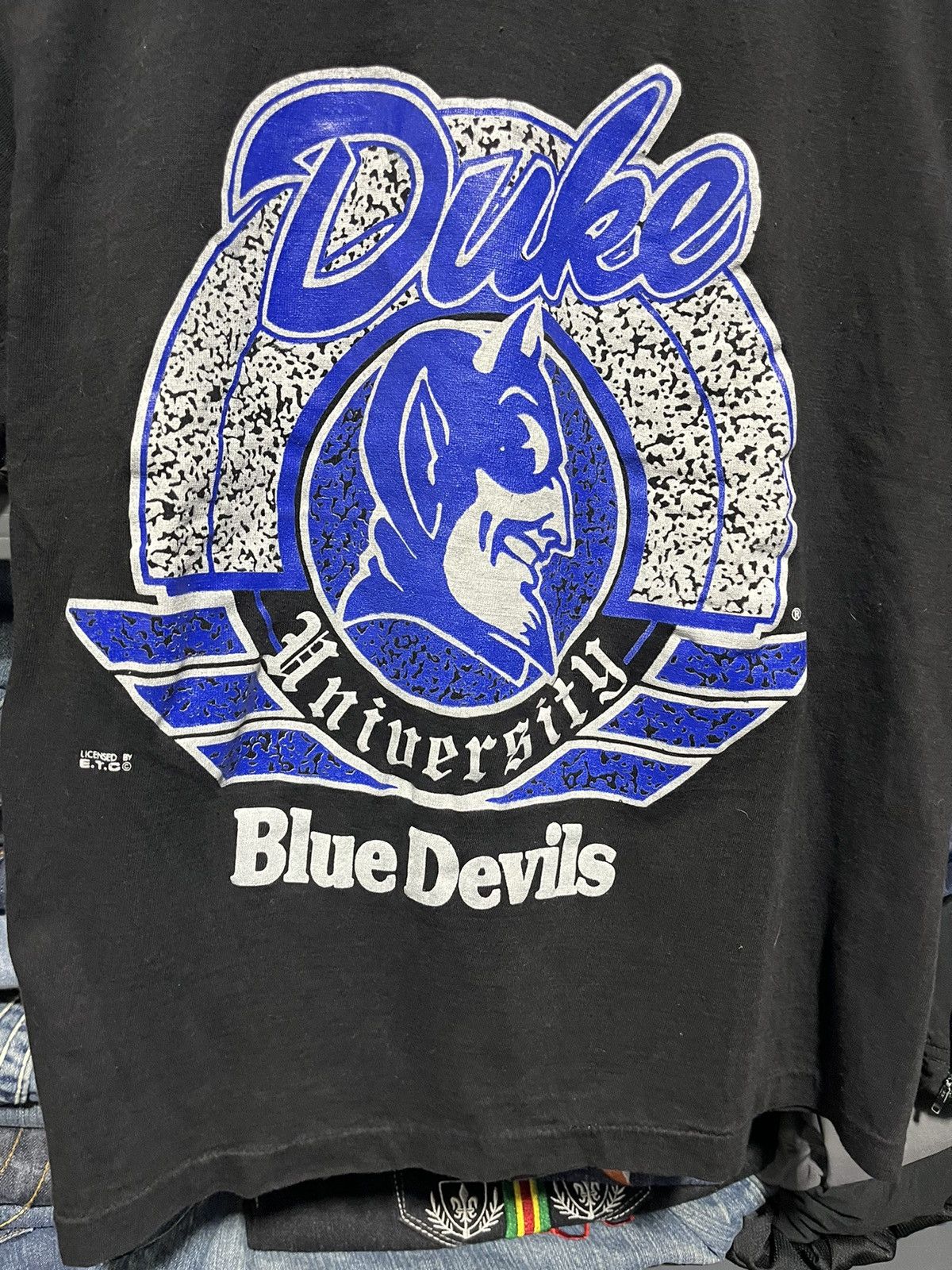 Vintage Crazy Vintage 90s Duke Blue Devils NCAA Graphic Tee Shirt Size US XS / EU 42 / 0 - 3 Thumbnail