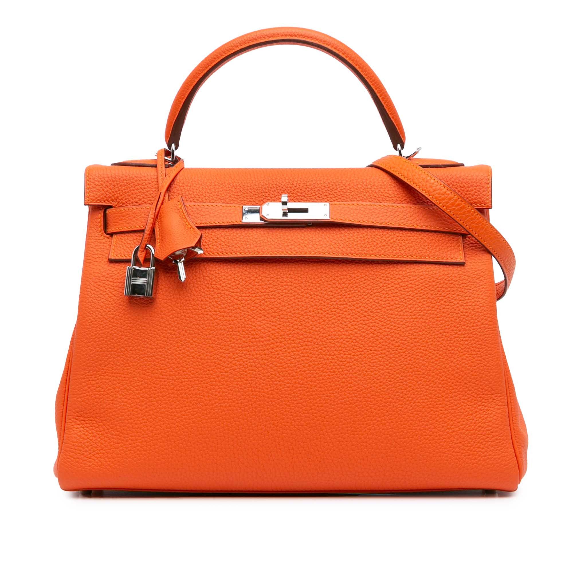 Hermes Hermès Togo Kelly II Retourne 32 Orange Size ONE SIZE - 1 Thumbnail