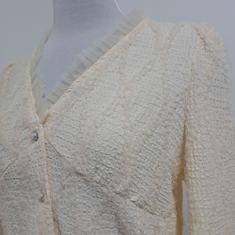 Other J. ING Korean Style Lace Trim V Neck Button Front Blouse Sma Size M / US 6-8 / IT 42-44 - 8 Thumbnail