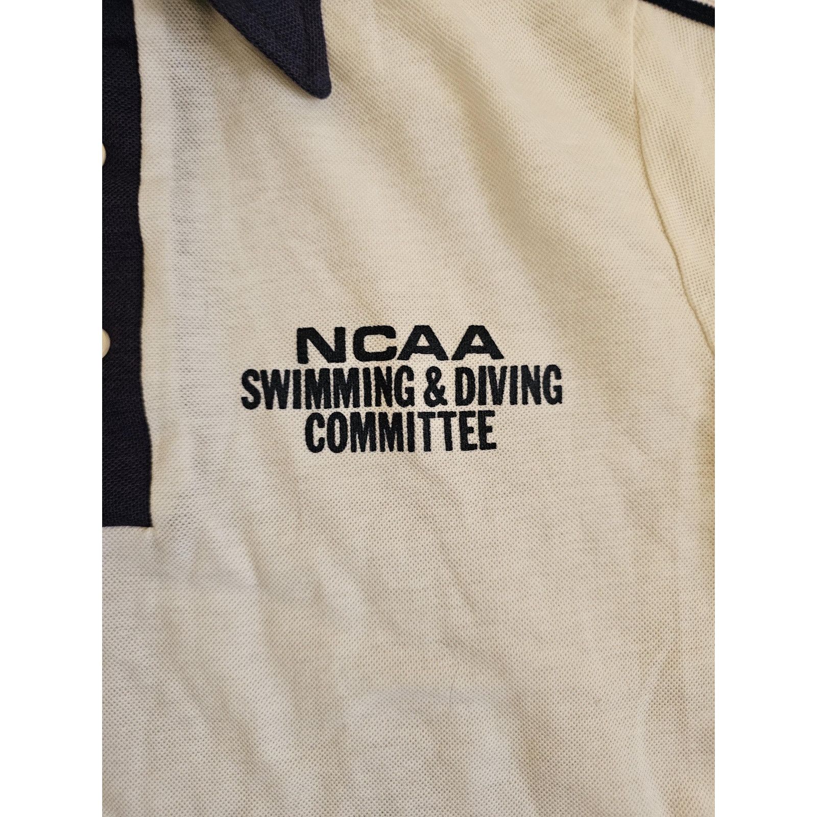 Other NCAA Swimming and Diving Committee White Polo Shirt M 1980s Size US M / EU 48-50 / 2 - 4 Thumbnail