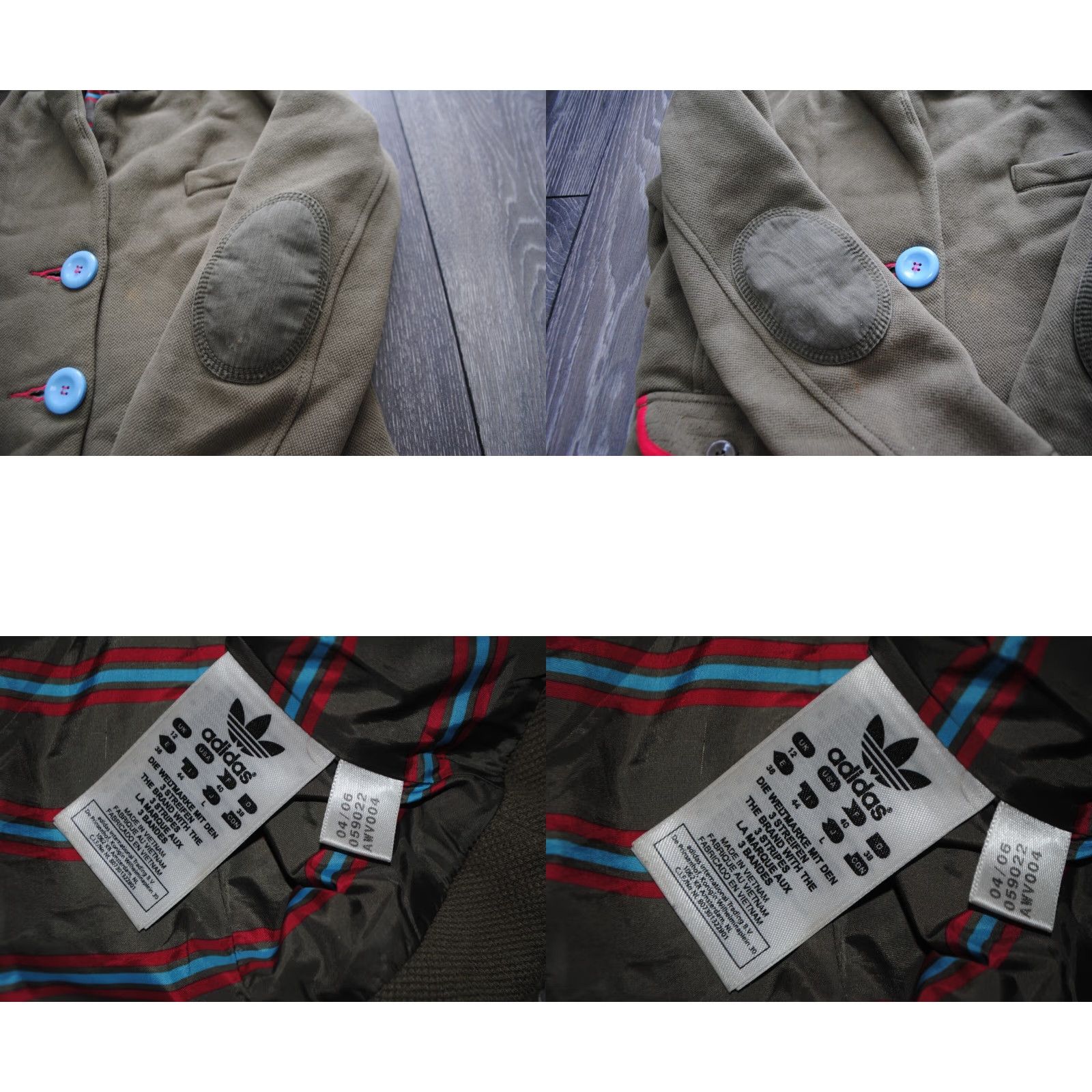 Adidas ADIDAS VINTAGE MILITARY MOD JACKET BLAZER GREEN WOMENS 3 BUTTONS SIZE 38 UK12 Jacket Women 38 Green Vintage Military Mod Adidas Size XS / US 0-2 / IT 36-38 - 8 Thumbnail