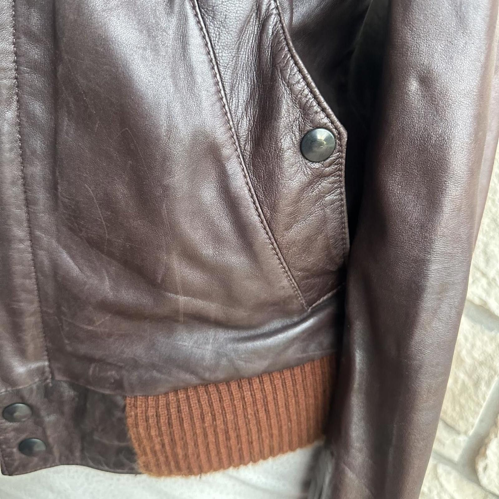 Other Brown leather bomber jacket with a vintage #leatherjacket Size US M / EU 48-50 / 2 - 3 Thumbnail