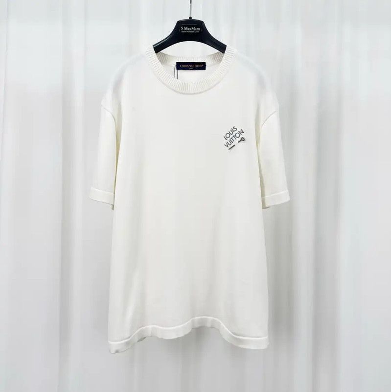 Louis Vuitton Louis Vuitton Summer White Cotton Embroidered T-Shirt 0089 Size US L / EU 52-54 / 3 - 1 Thumbnail