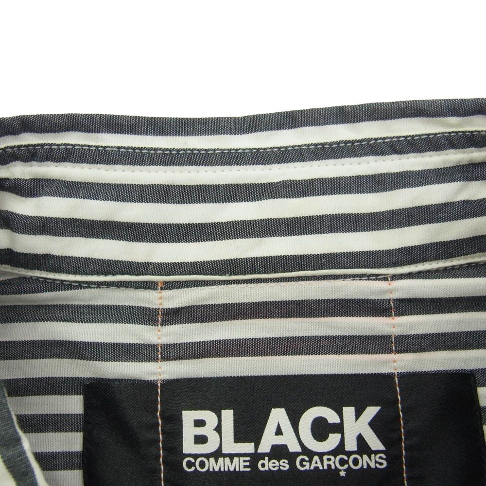 Comme des Garcons Black Shirt Satin Fluorescent Line Stripe Long Sleeve Black Size US S / EU 44-46 / 1 - 5 Thumbnail