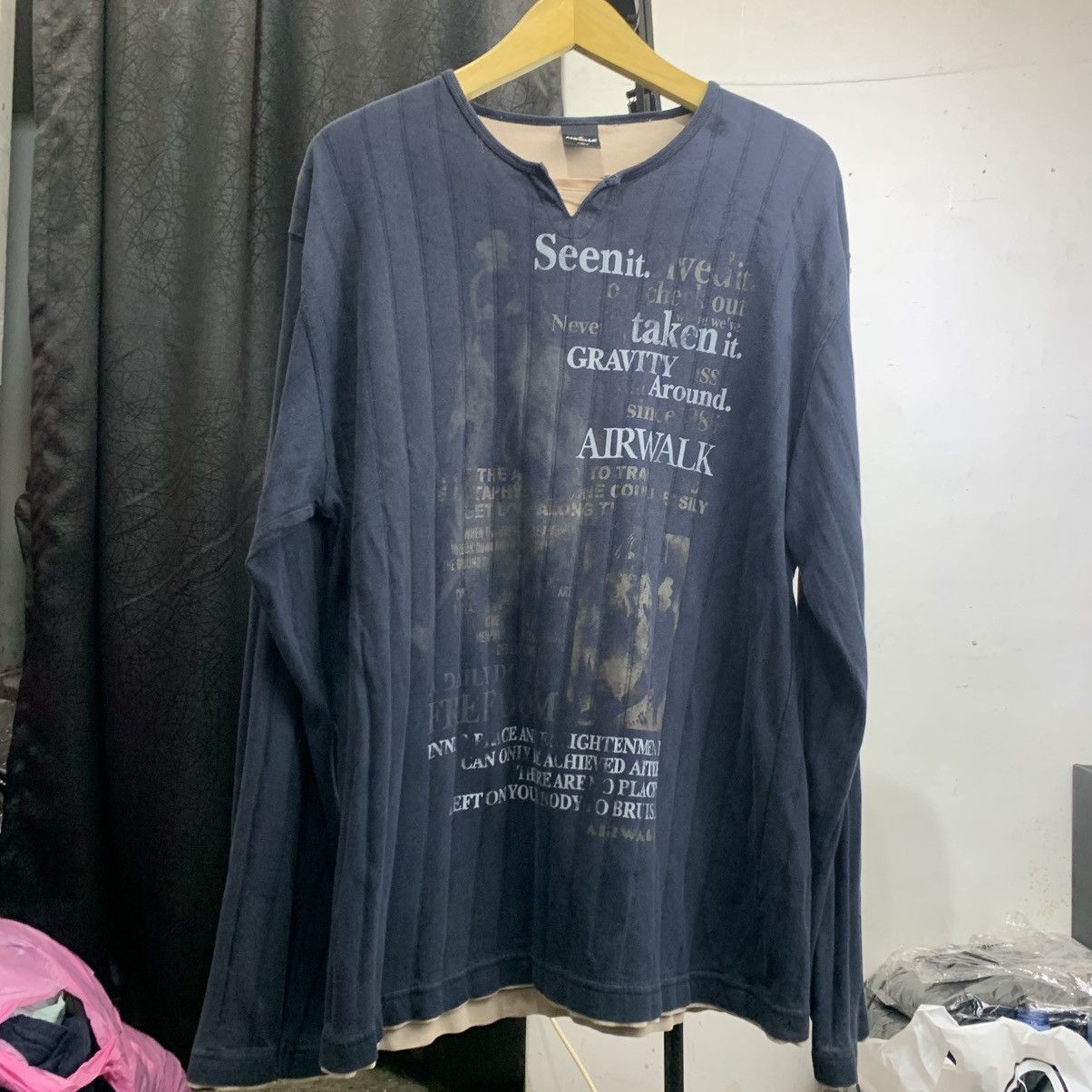 Airwalk Vintage Y2K Airwalk Poem Shirt Goth Punk Longsleeve Tees Size US XL / EU 56 / 4 - 1 Thumbnail