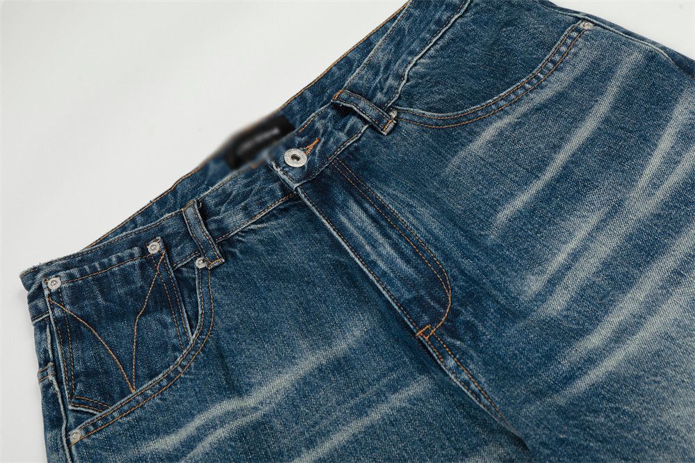 Jean Men's Retro Loose Wide-Leg Straight-Leg Jeans Size US 32 / EU 48 - 3 Thumbnail