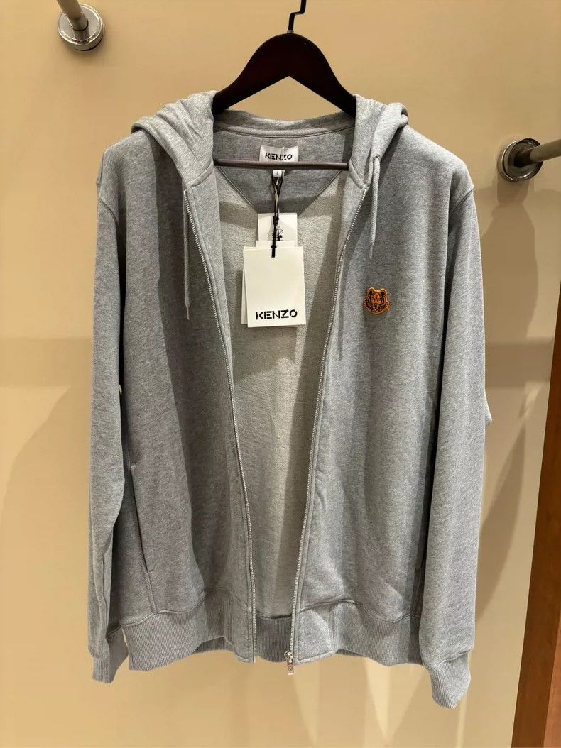 Kenzo KENZO Gray zippered hoodie Size US L / EU 52-54 / 3 - 1 Thumbnail