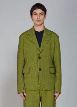 Marni o1w1db10125 Jacquard Jacket in Green Size US M / EU 48-50 / 2 - 1 Thumbnail