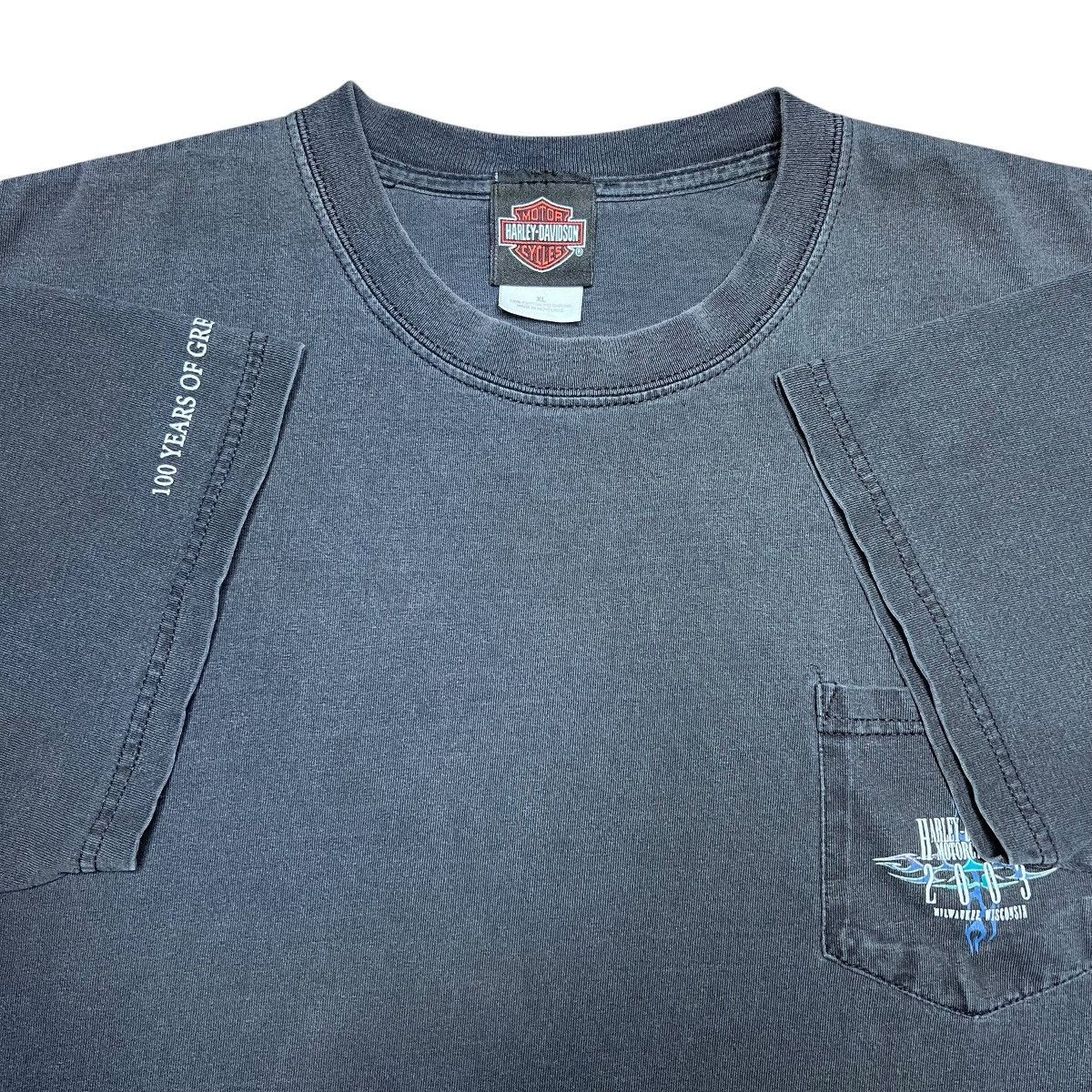 Harley Davidson Harley Davidson Motorcycles 100 Year Anniversary Pocket Tee Size US XL / EU 56 / 4 - 3 Thumbnail