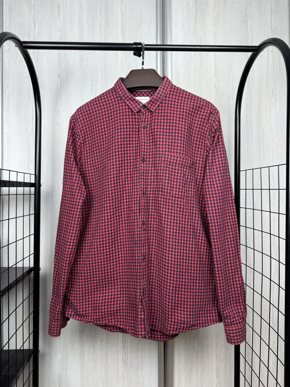 Designer Armedangels checkered plaid flannel long sleeve red shirt Size US XL / EU 56 / 4 - 1 Thumbnail