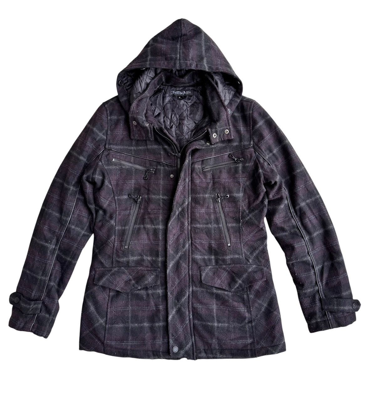 In The Attic 🔥 Japanese Brand In The Attic Black Plaid Jacket Size US S / EU 44-46 / 1 - 2 Thumbnail