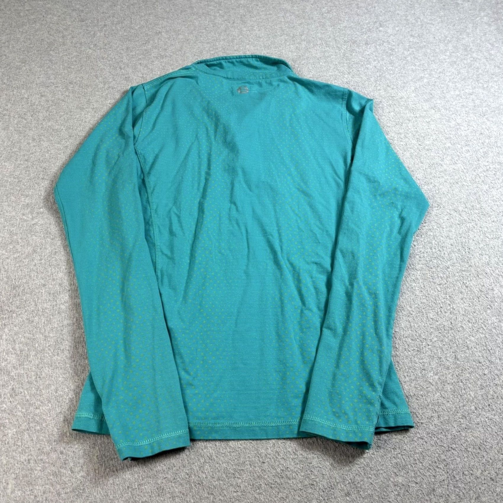 Vintage tasc Performance 1/4 Zip Shirt Women Medium Green Polka Dot Bamboo Athletic Hike Size M / US 6-8 / IT 42-44 - 2 Thumbnail