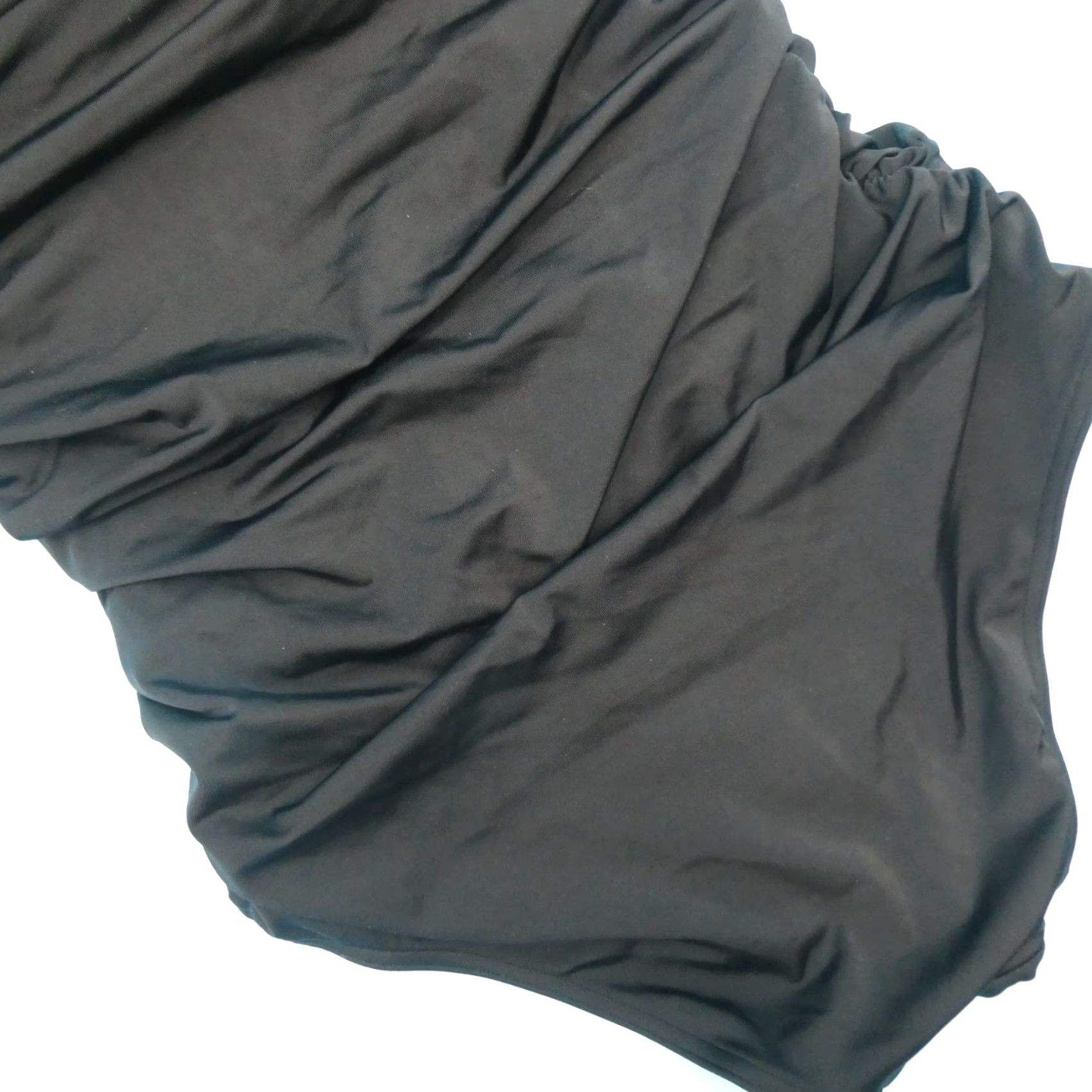 Victoria's Secret Swimsuit One Piece Medium Black Padded Ruffle Halter New Women