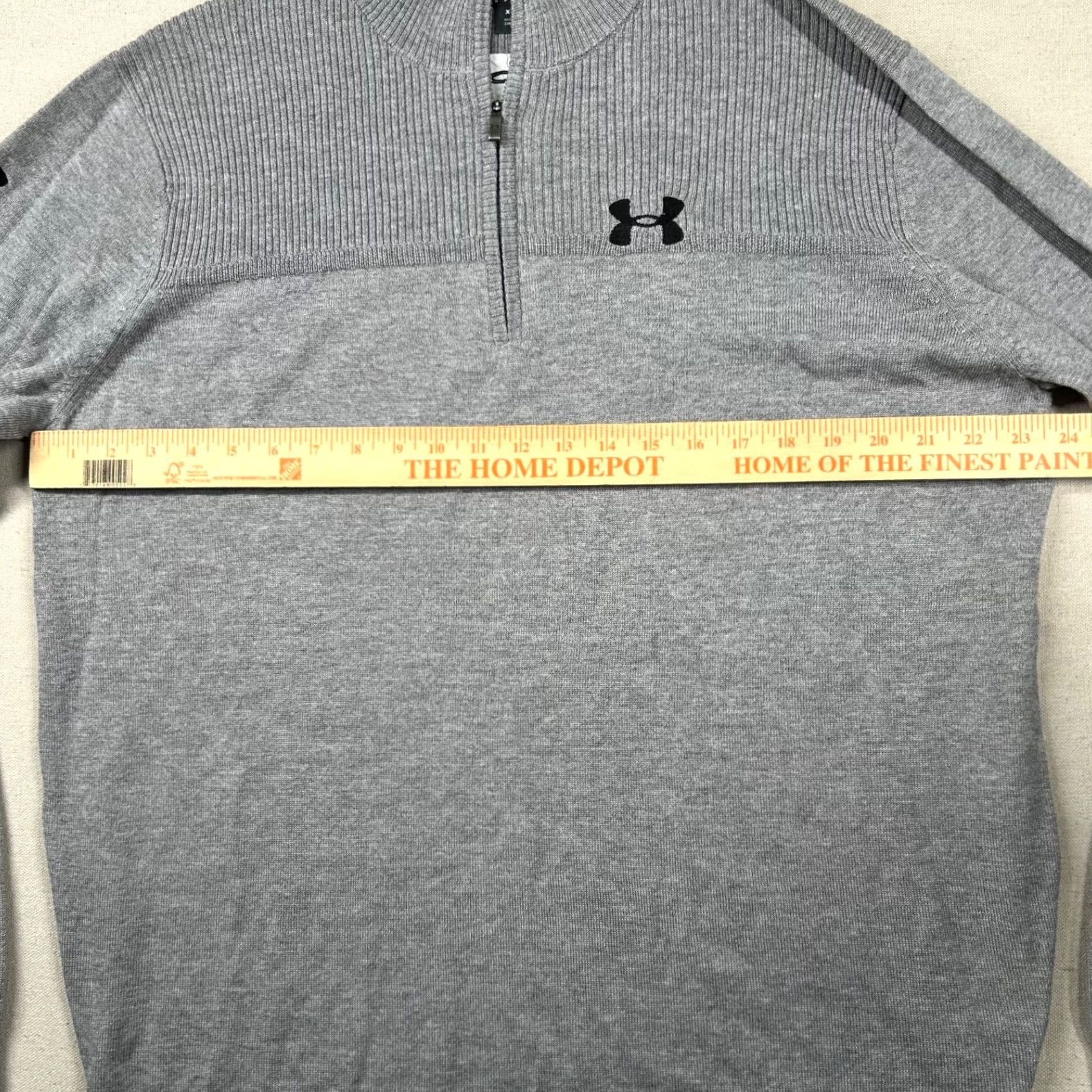 Under Armour Under Armour Sweater Mens XL Merino Wool Mock Neck 1/4 Zip Golf Heather Gray Size US XL / EU 56 / 4 - 6 Thumbnail