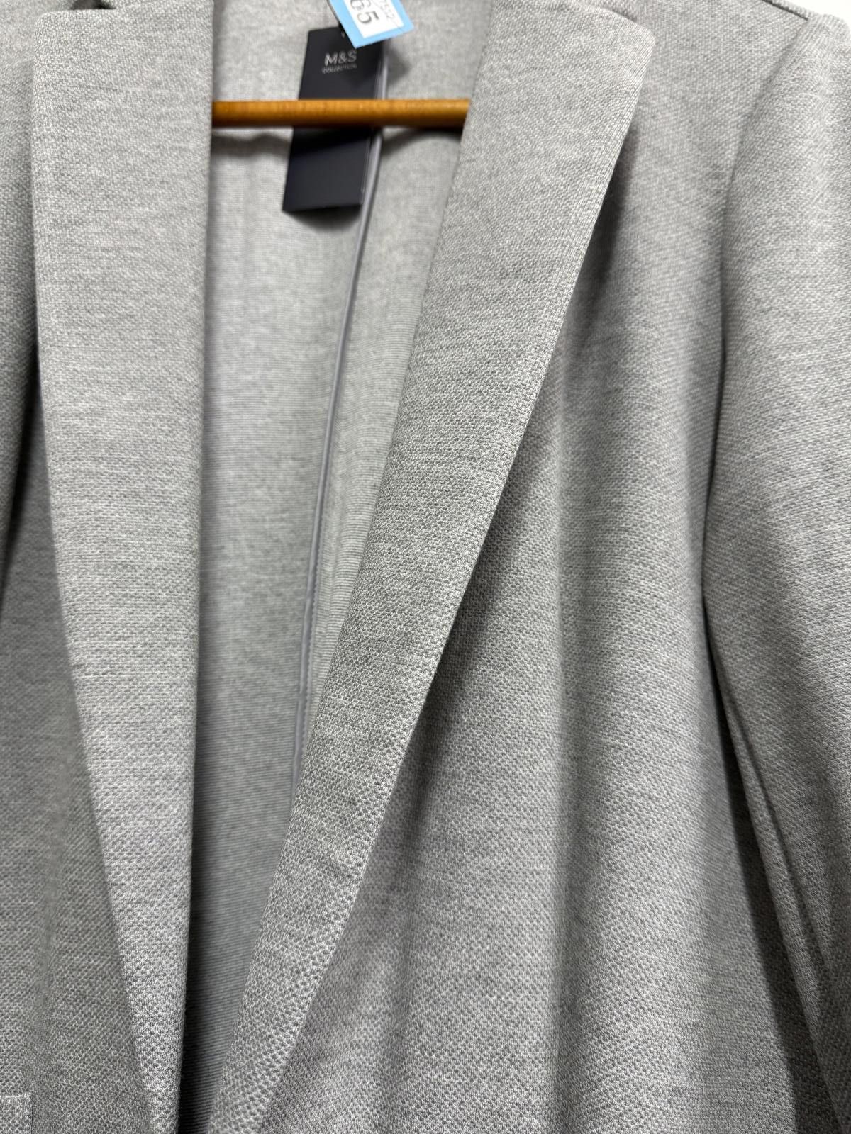 Other M&S Collection Relaxed Fit Grey Blazer Jacket UK 16 EUR 44 Size XL / US 12-14 / IT 48-50 - 3 Thumbnail