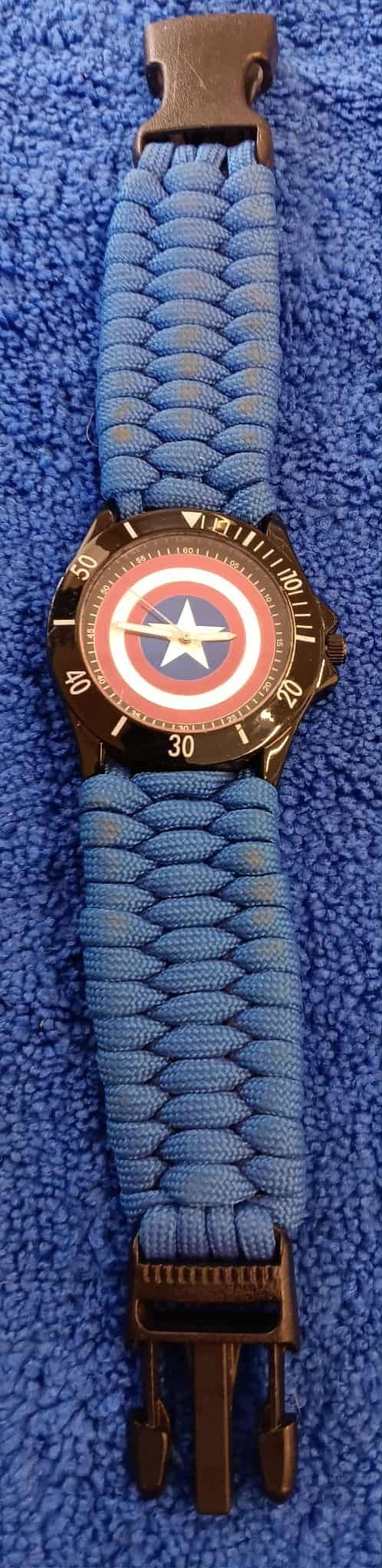 Marvel Comics Marvel Captain America Watch Shield Logo Needs Battery Size ONE SIZE - 2 Thumbnail