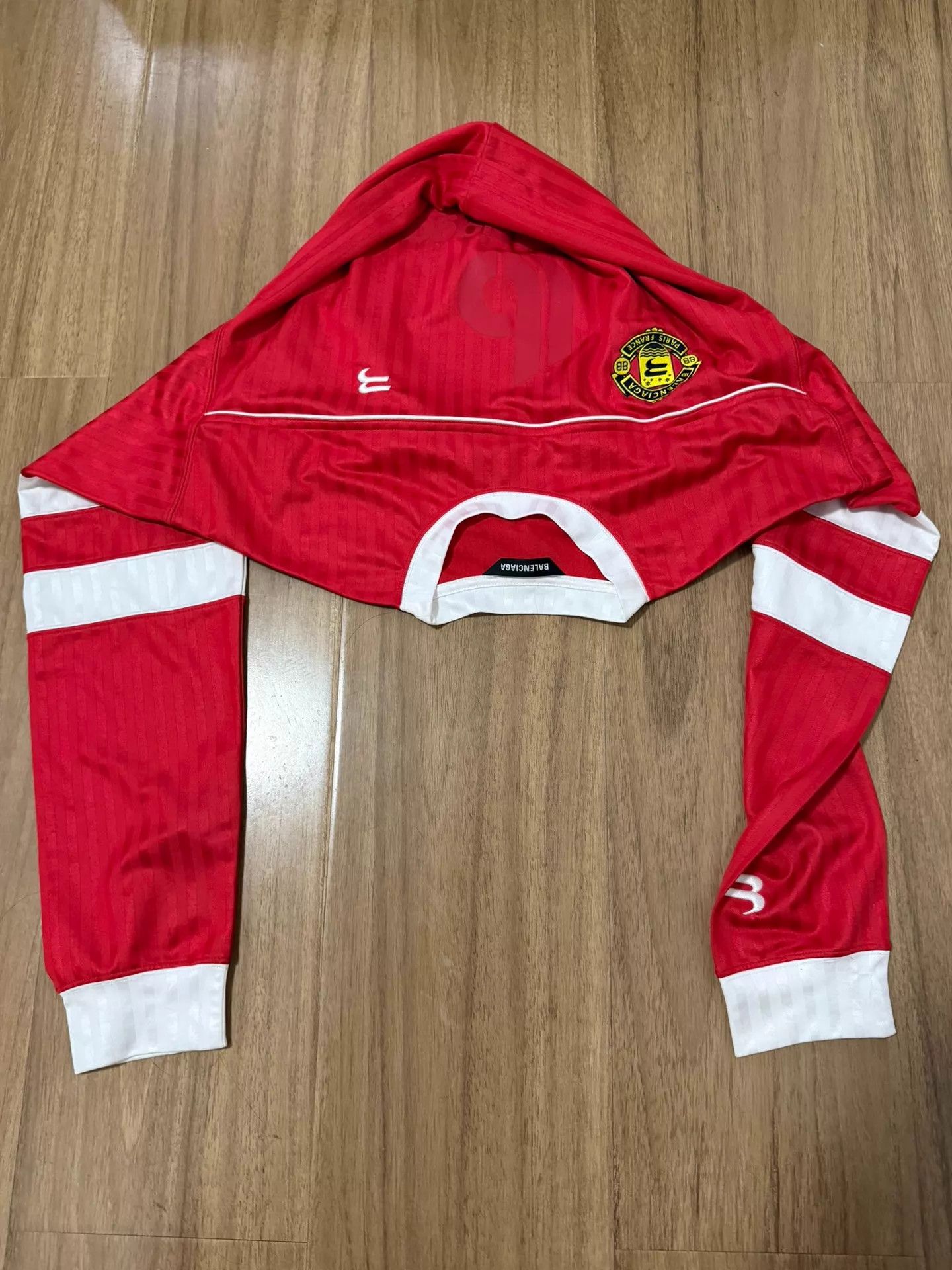Balenciaga Balenciaga soccer LS crop top red S Size S / US 4 / IT 40 - 1 Thumbnail