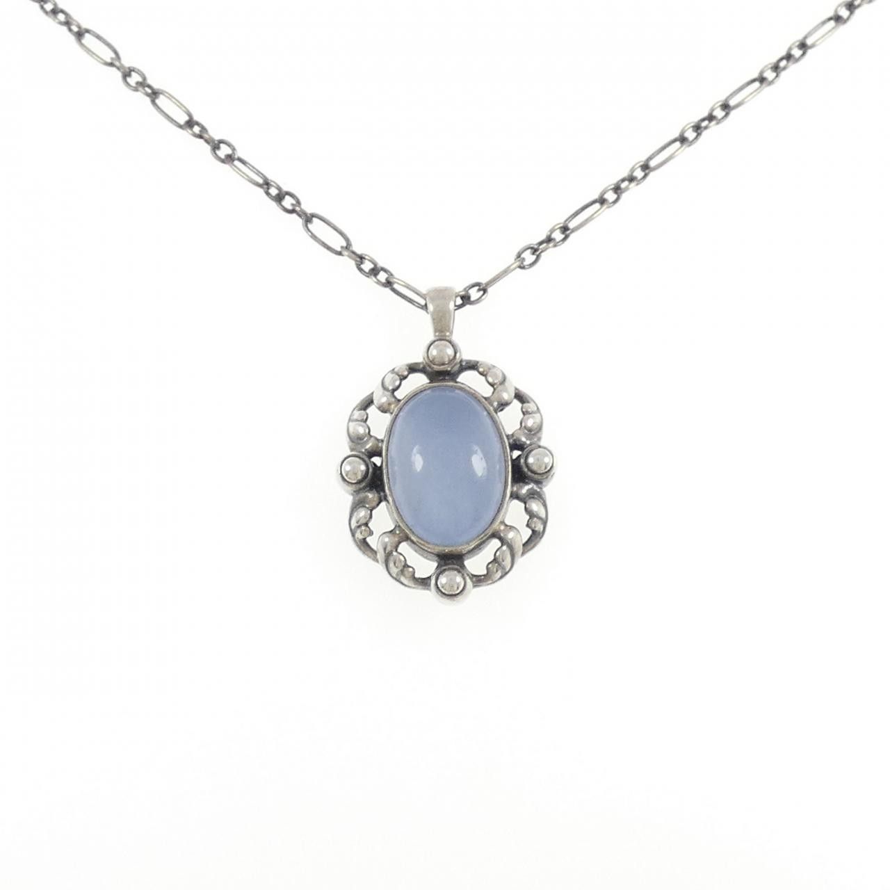 Other Other Georg Jensen 925 Silver Chalcedony Necklace Metal Necklace DUTY FREE for USA Size ONE SIZE - 1 Thumbnail