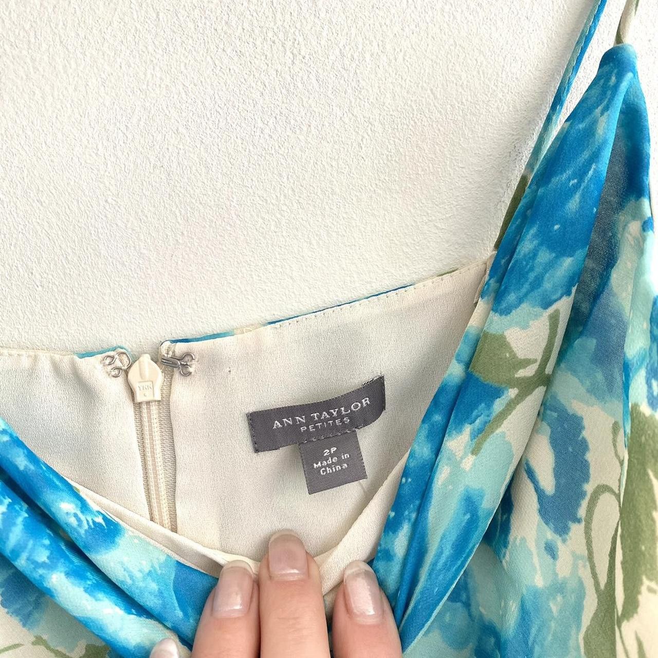 Ann Taylor ANN TAYLOR PETITES BLUE FLORAL Y2K DRESS NWT SIZE 2 Size XS / US 0-2 / IT 36-38 - 5 Thumbnail