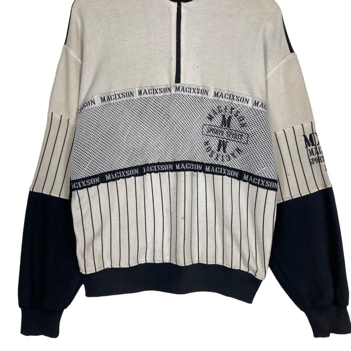 Japanese Brand Magixson Hockey Team Big Logo Halfzip Sweatshirt Size US M / EU 48-50 / 2 - 5 Thumbnail