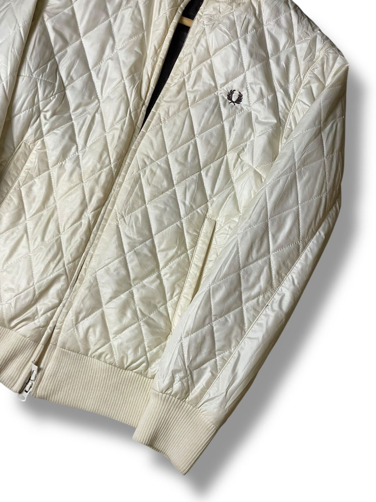 Designer × Fred Perry × Vintage VINTAGE FRED PERRY QUILTED ZIPPER JACKET (103) Size US L / EU 52-54 / 3 - 3 Thumbnail