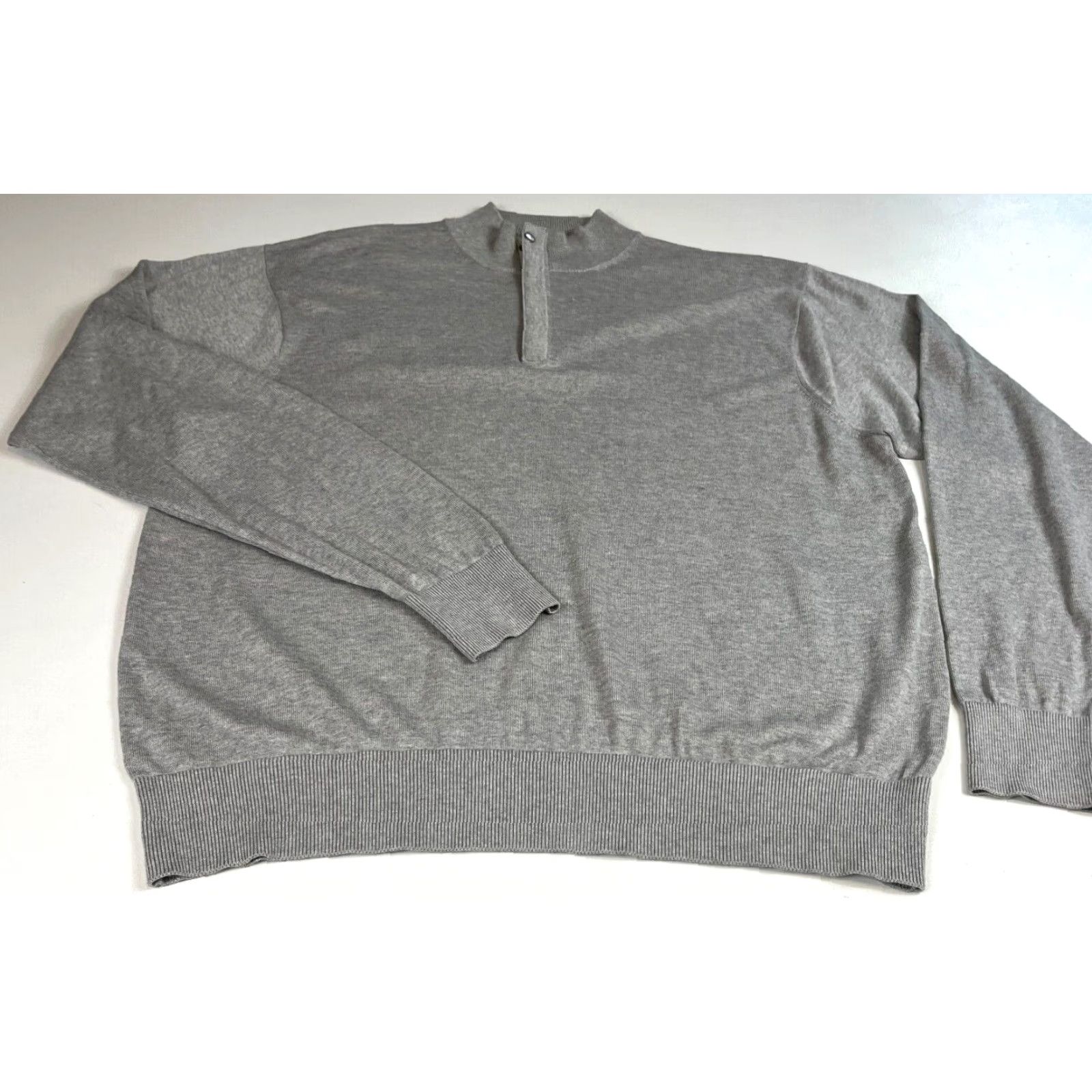 Peter Millar Peter Millar 1/4 Zip Knit Sweater Mens 2XL Silk Blend Gray Mock Neck Pullover Vintage/Preppy Style Size US XXL / EU 58 / 5 - 6 Thumbnail