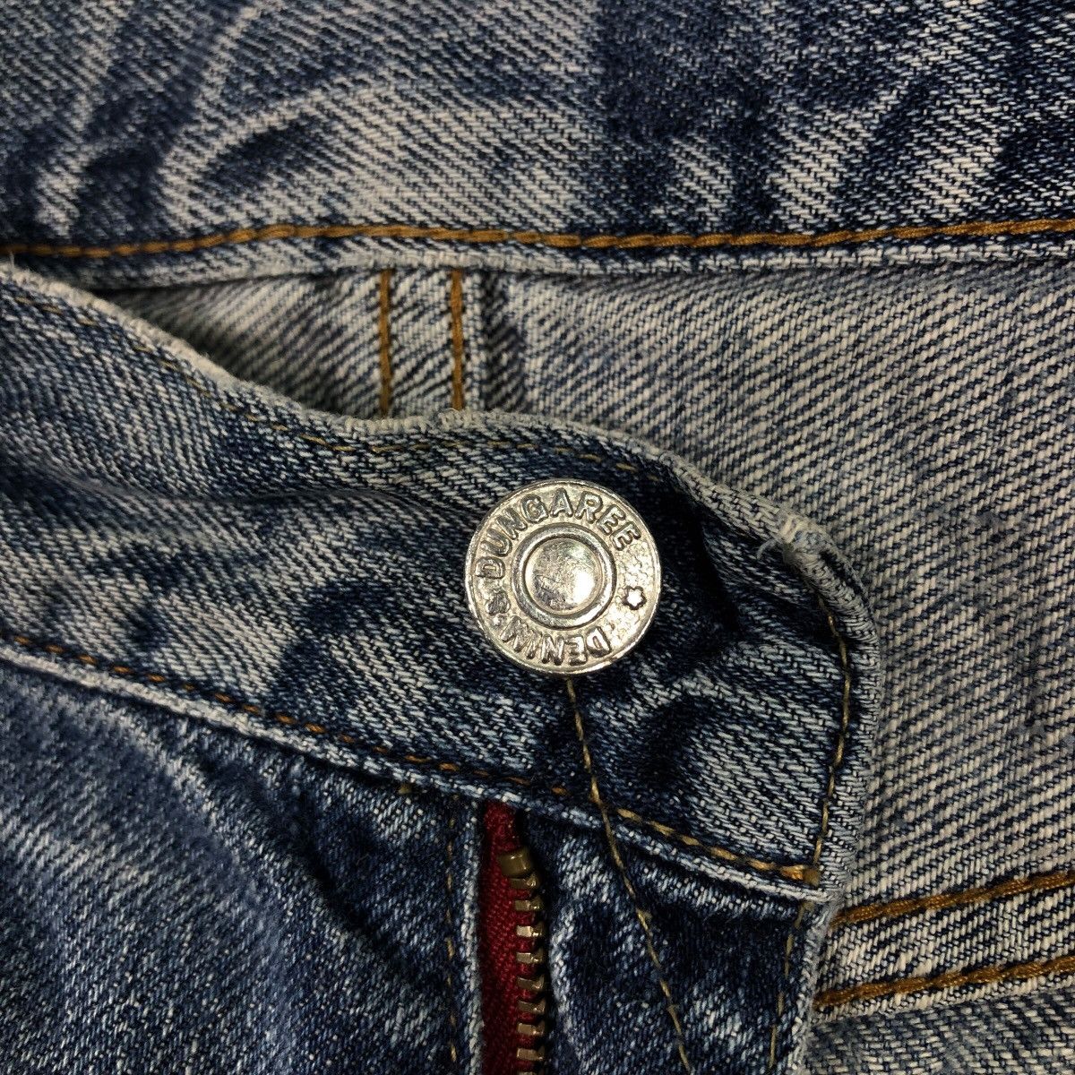 Japanese Brand Denim & Dungaree Distressed Straight Fit Sanforized Denim Size 32" / US 10 / IT 46 - 21 Thumbnail
