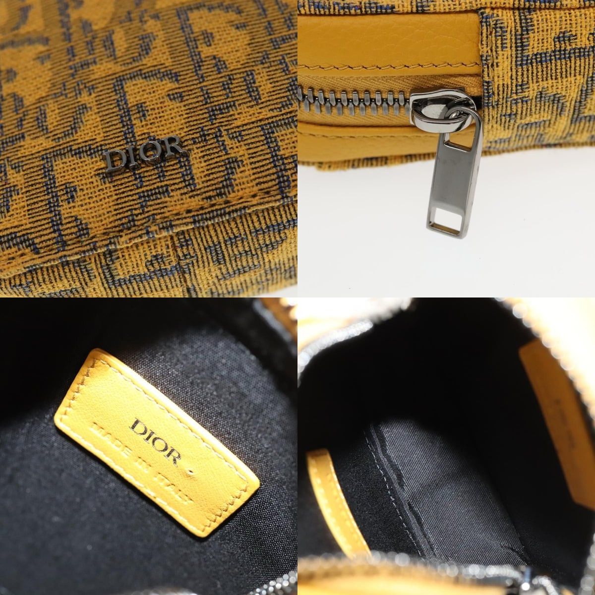 Dior DIOR Trotter Canvas Shoulder Bag Yellow Silver Size ONE SIZE - 11 Thumbnail