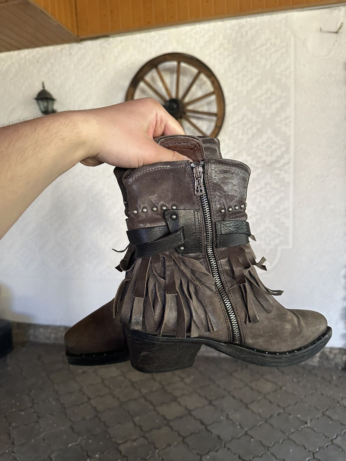 A.S.98 A.S.98 Vintage Avant Garde Leather Ankle Boots Western Japan Size US 7 / EU 40 - 10 Thumbnail