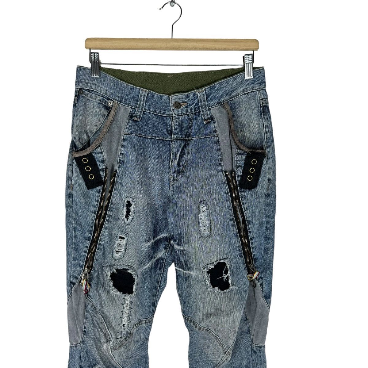 PPFM ❄️PPFM PATCHWORK JAPAN GOTHIC PUNK DENIM JEANS PANTS Size US 32 / EU 48 - 3 Thumbnail