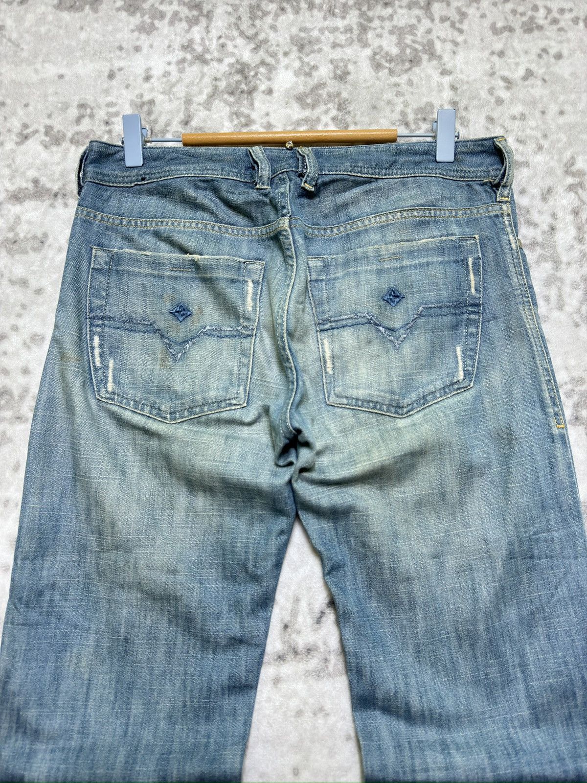 Diesel Diesel Zathan Regular Bootcut Light Wash Denim Jeans Y2K Size US 30 / EU 46 - 6 Thumbnail