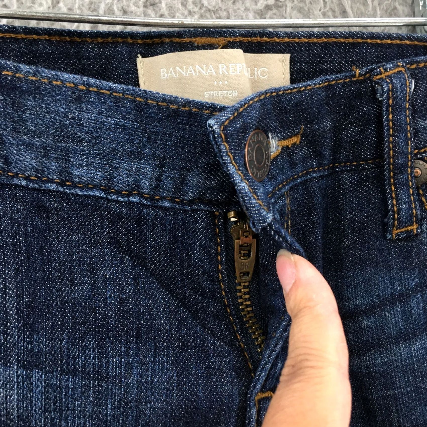 Banana Republic Banana Republic Stretch Cut-Off Shorts Womens 0 Blue Denim Cotton Blend Zip Size 25" / US 0 / IT 36 - 3 Thumbnail