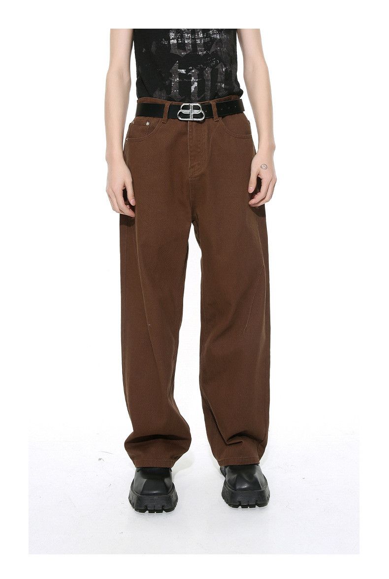Japanese Brand × Jean Japanese solid color simple straight loose basic jeans Size US 32 / EU 48 - 1 Thumbnail